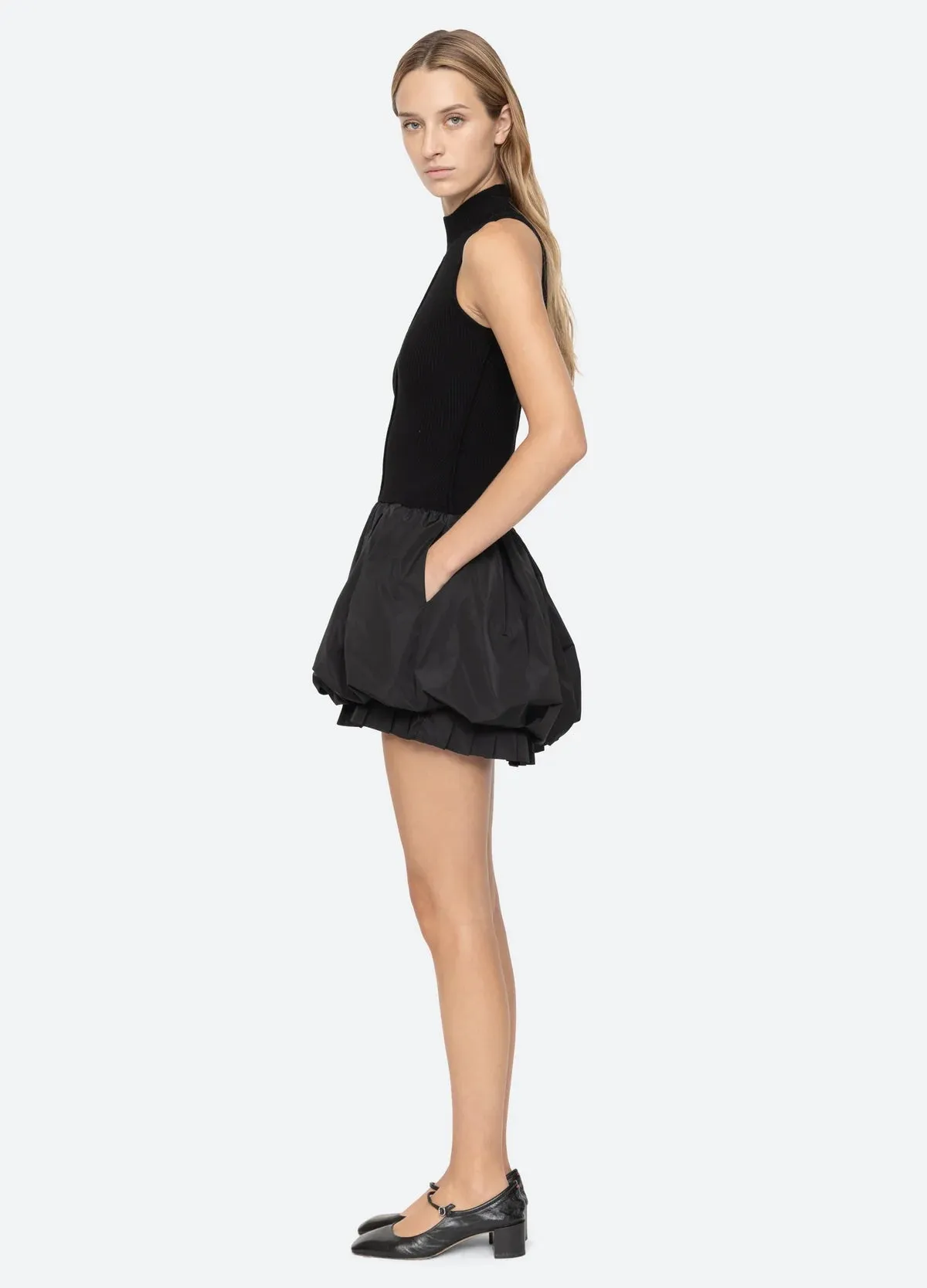 Belen Taffeta Knit Mini Bubble Dress