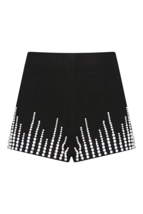 Embellished Hot Pants in Monochrome
