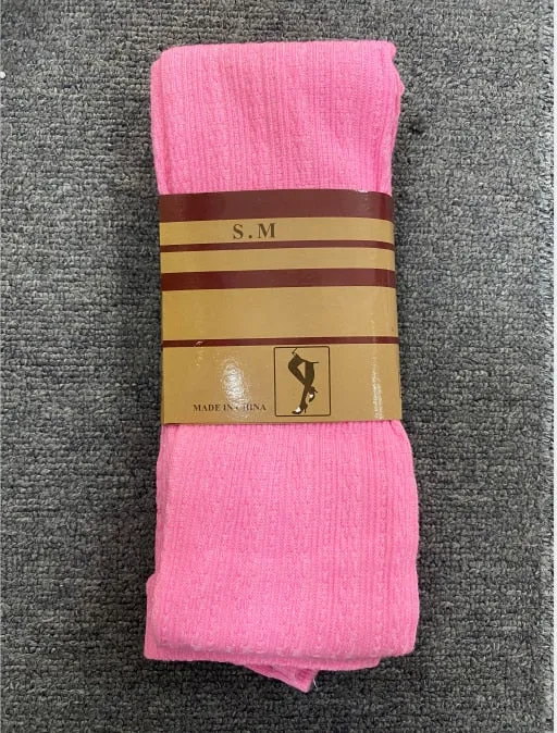 Girl's Winter Classic Knitted Spandex Leggings Leg Warmers