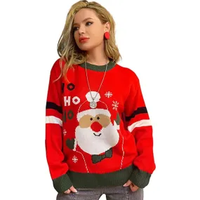 Long Sleeve Fur Christmas Sweater