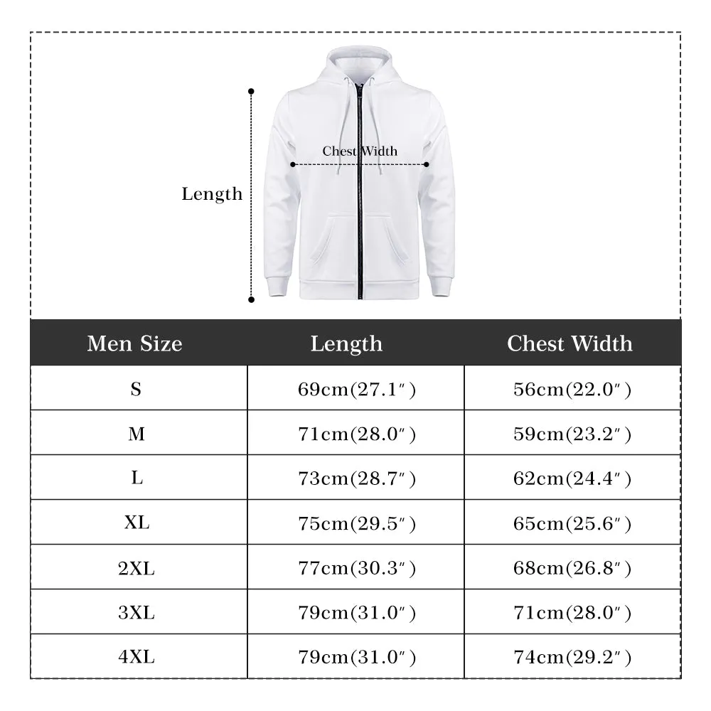 Nordic Nugget Men's Zip Up Hoodie