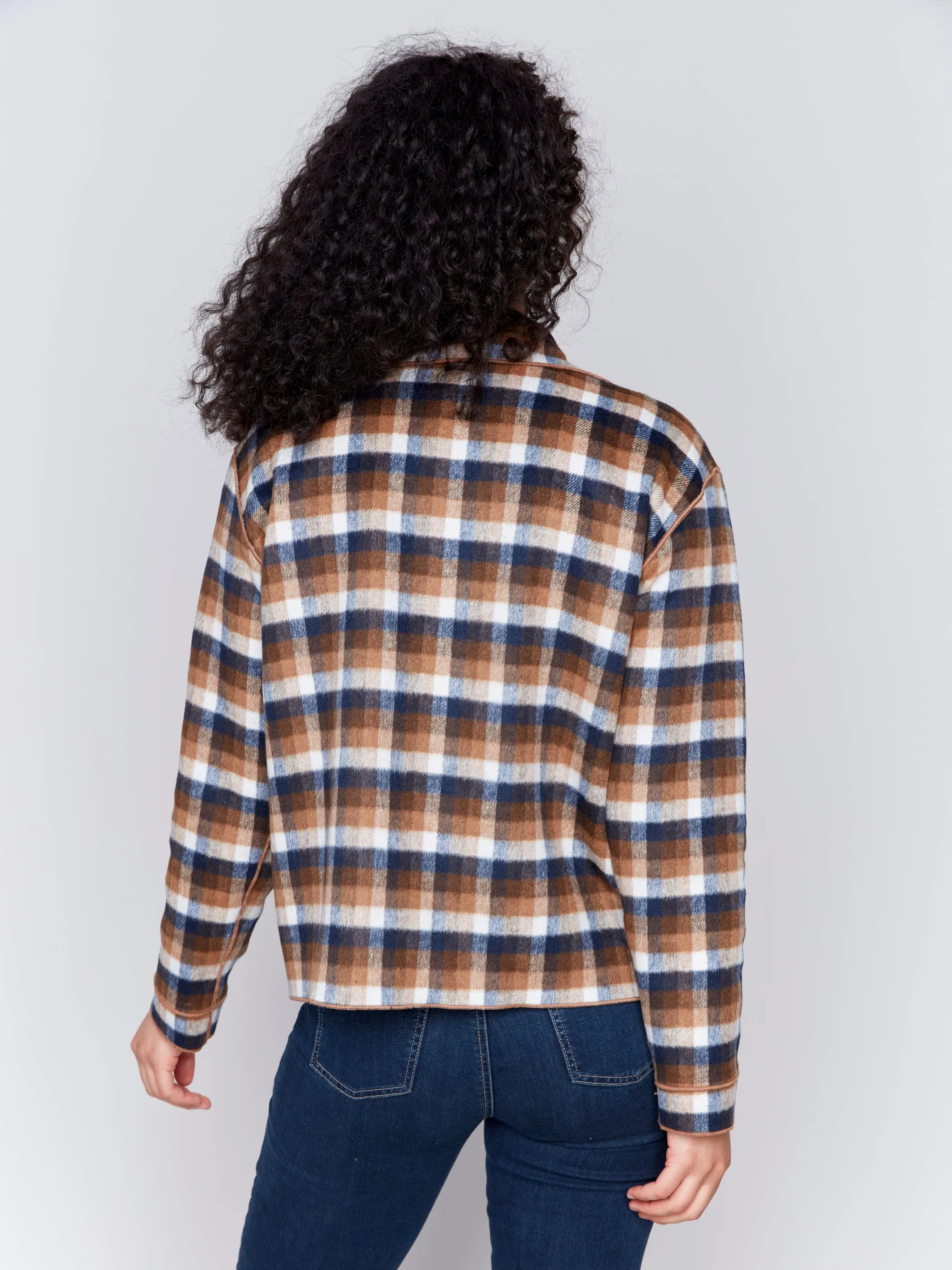 Plaid Reversible Short Jacket by Charlie B