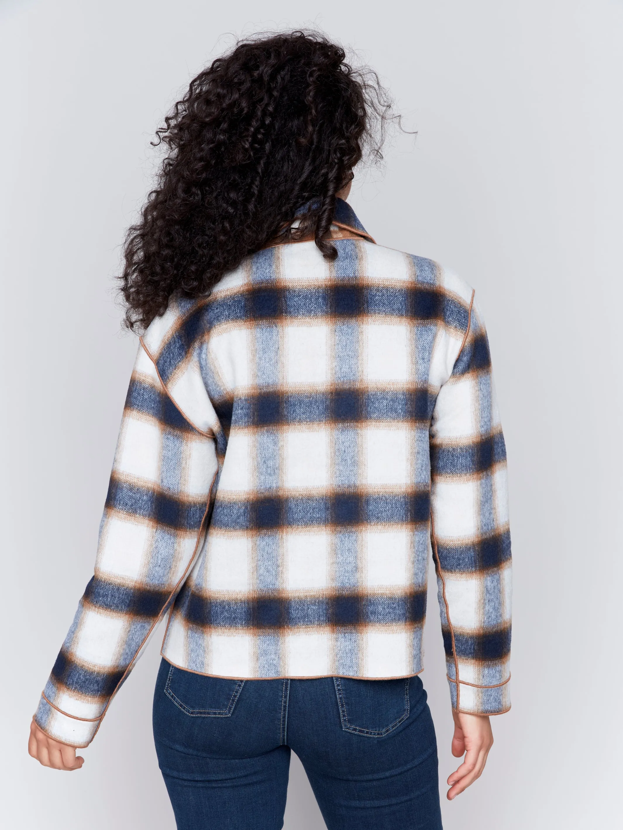 Plaid Reversible Short Jacket by Charlie B