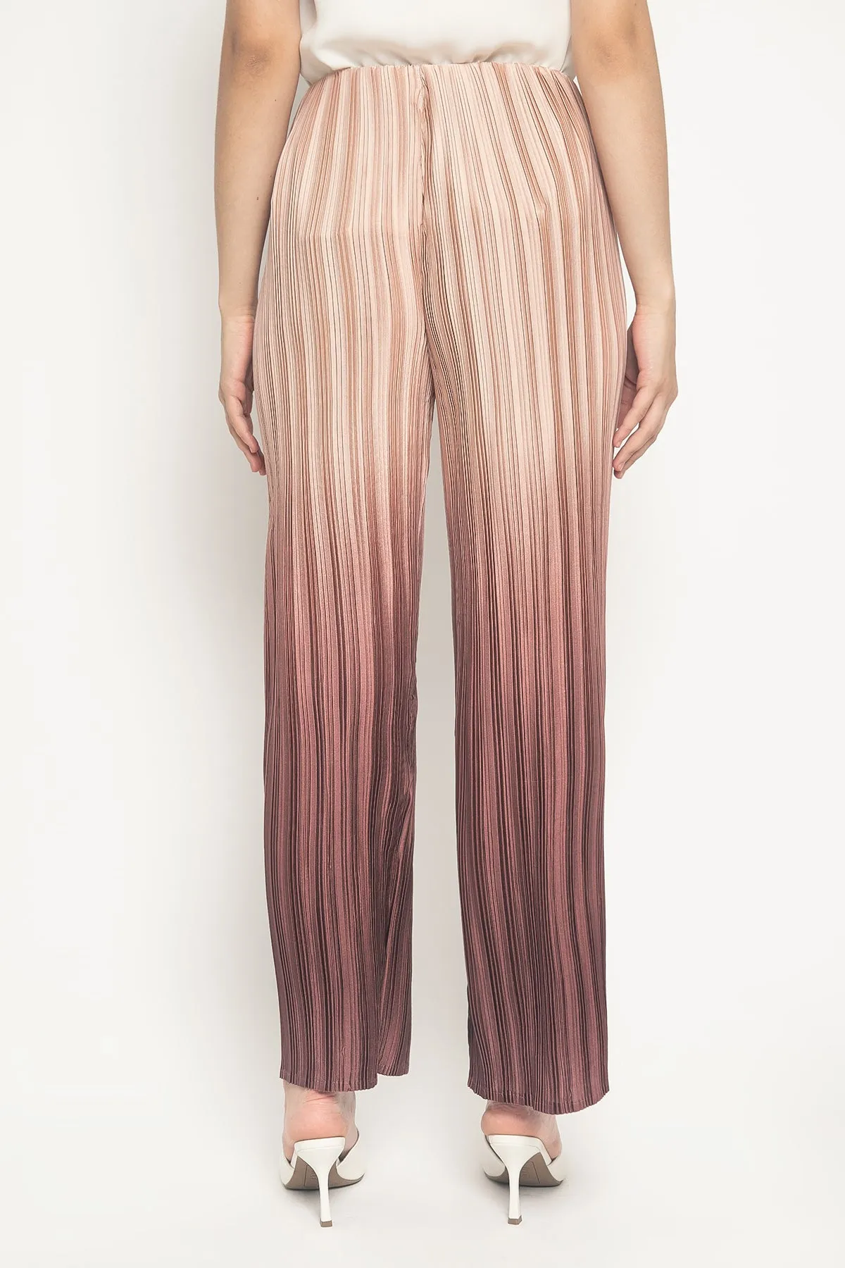 Pleated Pants in Maroon